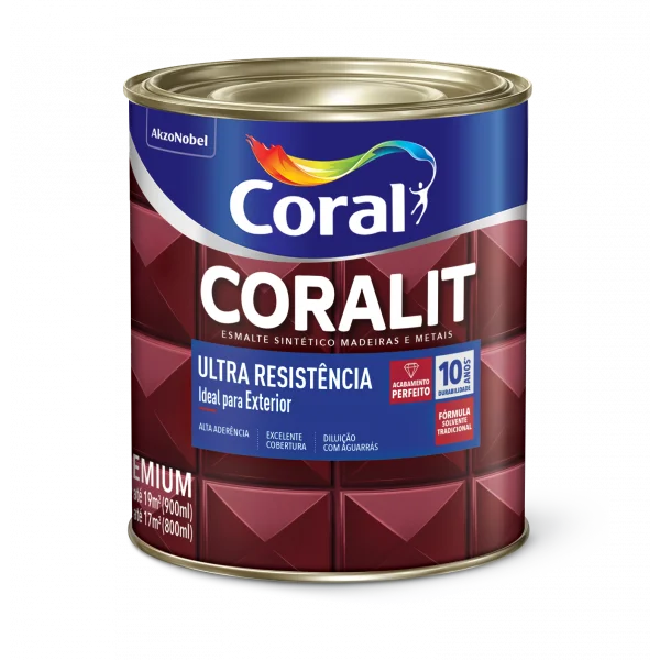 Tinta Esmalte Coralit Acetinado Branco 900 ml Coral