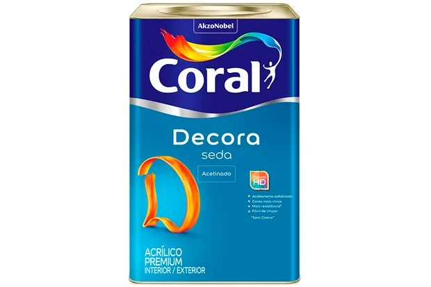 Tinta Acrílica Premium Acetinado Decora Seda Branco 18 l Coral