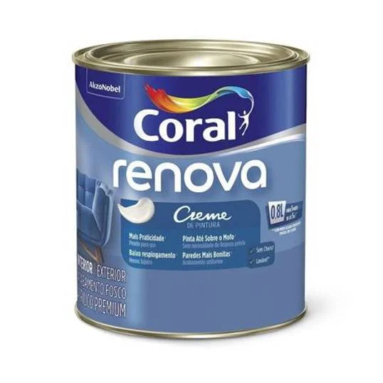 Tinta Acrílica Fosca Renova Branco 800 ml Coral