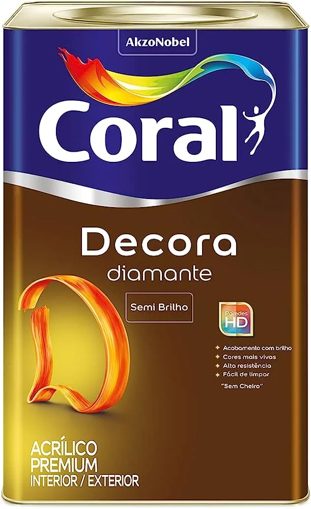 Tinta Acrílica Decora Diamante Branco 18 l Coral