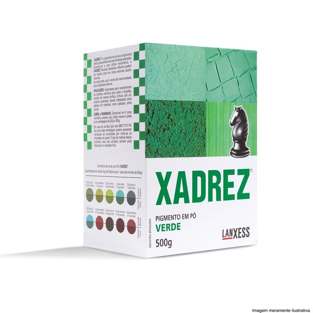 Corante Pigmento em Pó Xadrez para Cimento e Cal 500g Marrom Lanxess - Os  melhores produtos do mercado com entrega para todo o Brasil;