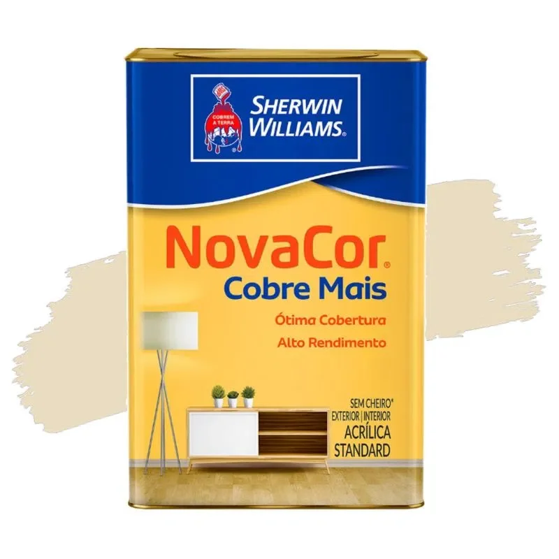 Tinta Acrílica Novacor Cobre Mais Palha Fosco 18L Sherwin Williams