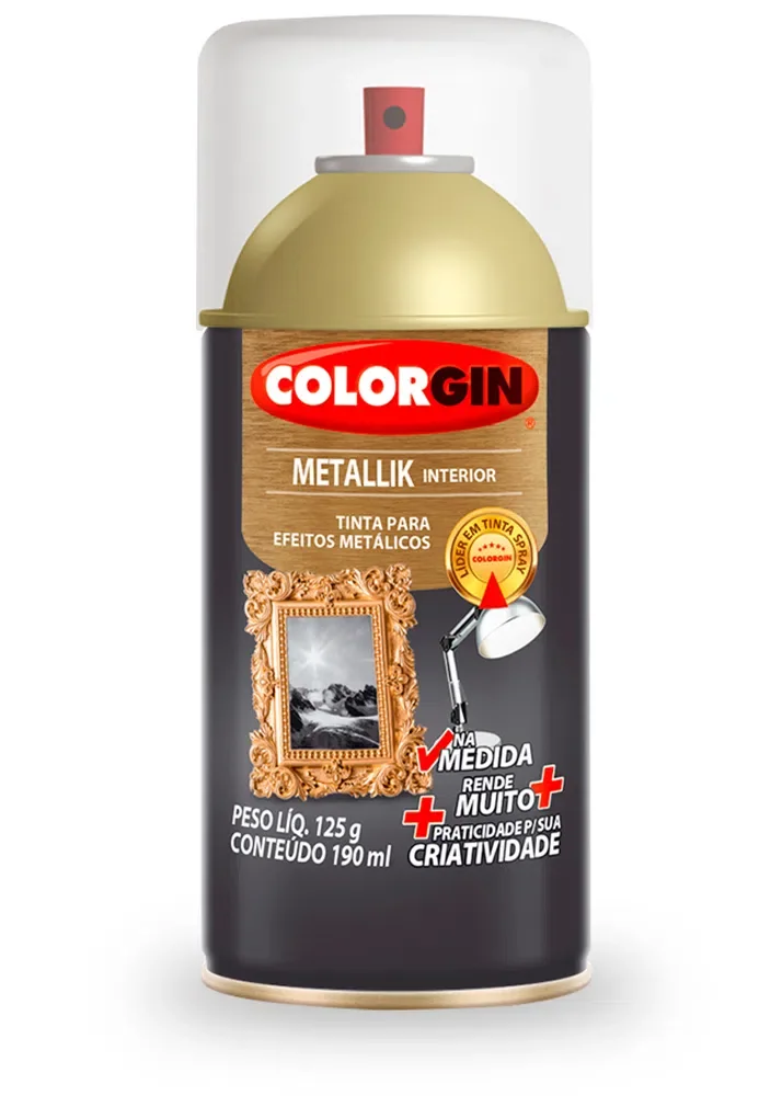 Tinta Spray Colorgin Metallik Interior Na Medida Verniz Incolor 190Ml Sherwin Williams