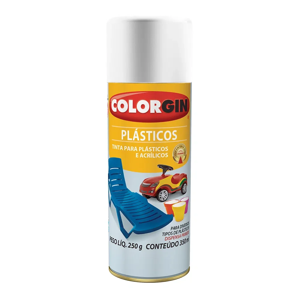 Tinta Spray Colorgin Plástico Seladora Incolor Fosco 350Ml Sherwin Williams