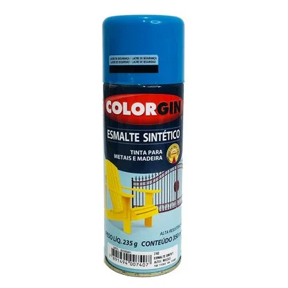 Tinta Spray Esmalte Sintético Colorgin Azul Médio 350Ml Sherwin Williams