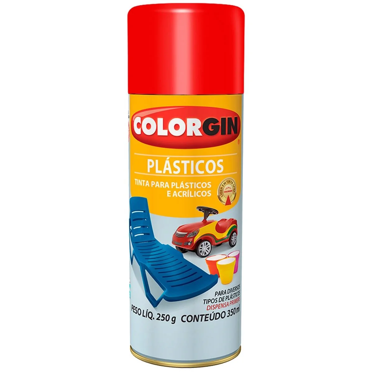 Tinta Spray Plástico Colorgin Vermelho Malagueta 350Ml Sherwin Williams