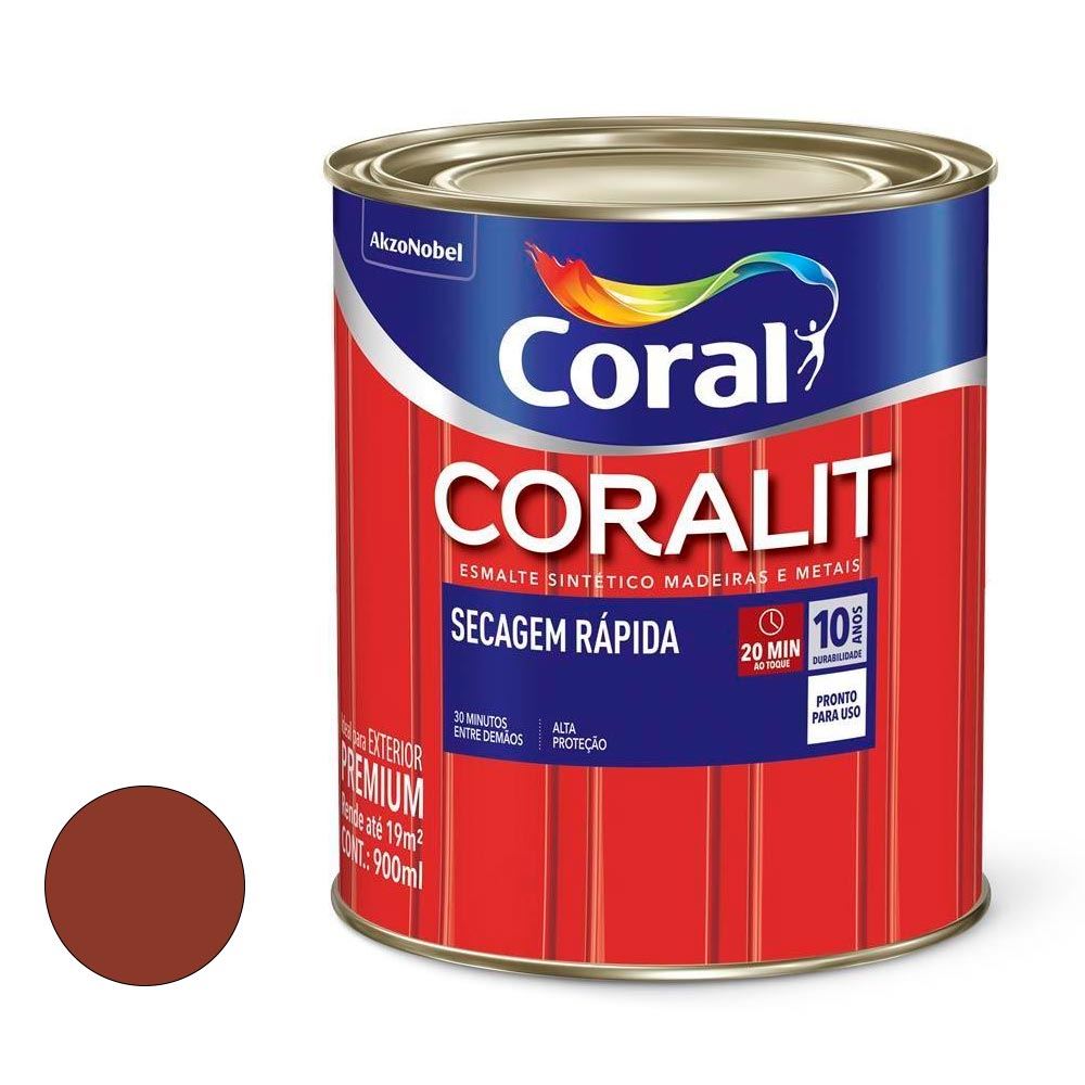 Tinta Esmalte Coralit Secagem Rápida Colorado Brilhante 900 Ml Coral