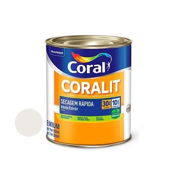 Tinta Esmalte Coralit Secagem Rápida Branca Acetinada 900 Ml Coral