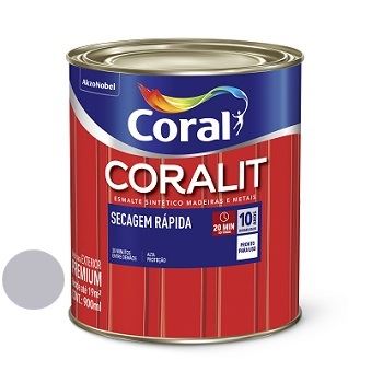 Tinta Esmalte Coralit Secagem Rápida Alumínio Brilhante 900 Ml Coral