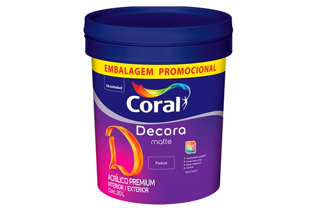 Tinta Acrílica Premium Fosca Decora Branco 20 L Coral