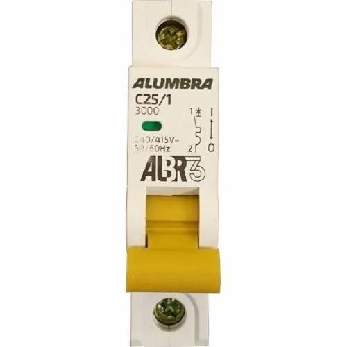 Disjuntor Unipolar Albr3 Curva C 25A Alumbra