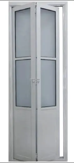 Porta Lambril Camarão Em Alumínio Branco Com Vidro Lado Direito 2,10 M X 0,70 M Dc