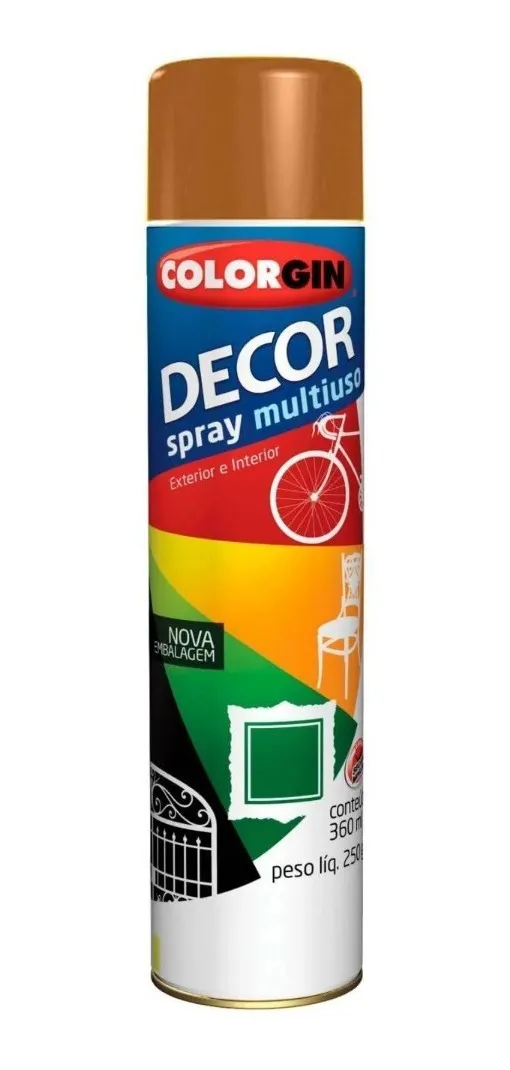 Tinta Spray Decor Marrom Barroco (Nr23-Onu 195 C/6 Pcs Colorgin