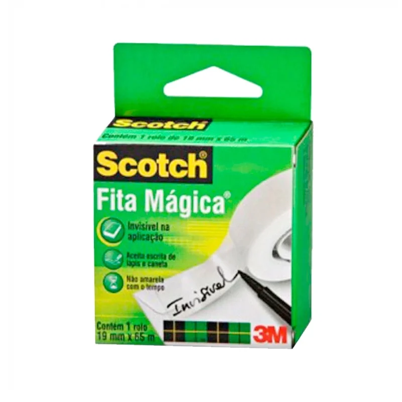 Fita Adesiva Mágica 19 mm x 65 m 810 Scotch H0001992553