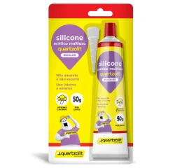 Silicone Acético Incolor Antifungo Uso Geral 50G Quartzolit