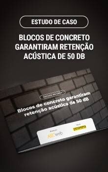 Blocos de concreto: redução acústica de 50 dB