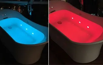 Banheira de Imersão da Bravat possui cromoterapia em até 12 cores