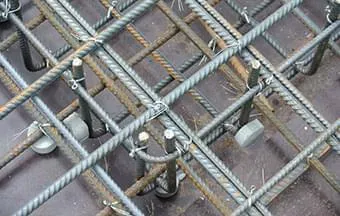 Espaçadores garantem o correto posicionamento de armaduras