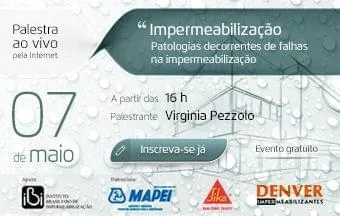 Web seminário abordará o bom projeto de impermeabilização
