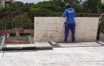 Fôrmas de plástico proporcionam economia em obra de condomínio residencial