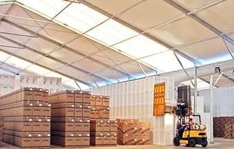 Galpão de lona modular permite ser ampliado ou reduzido