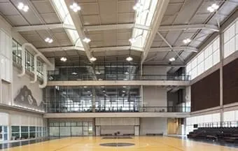 Ginásio da escola quadra de basquete do ginásio e arena de futebol