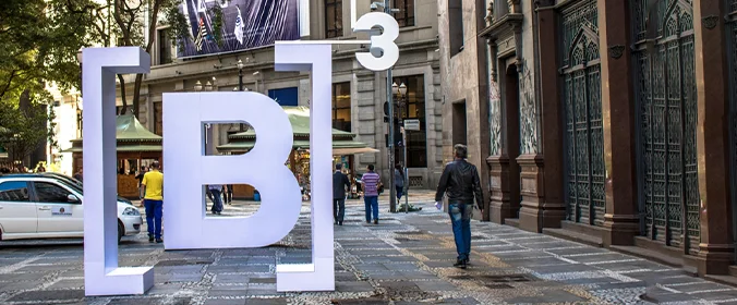 foto do ícone da bolsa de valores em são paulo
