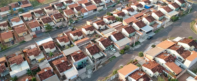 foto de várias casas do minha casa minha vida vistas de cima