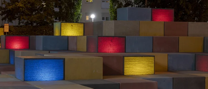 Bayferrox® em concreto translúcido com LED