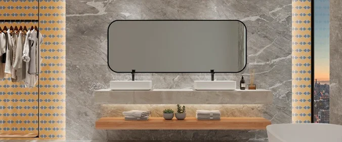 foto da parede construída com placas da marca Ceusa