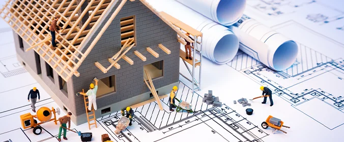 foto de uma casa em miniatura sobre vários projetos de arquitetura