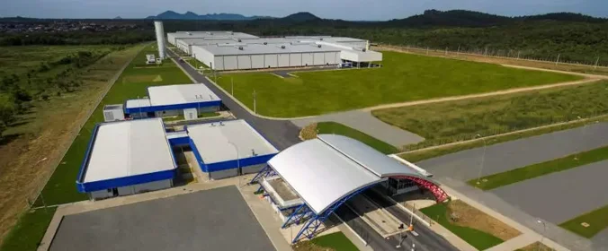 foto aérea da fábrica da Ciser