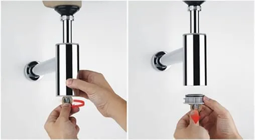 Sifões apresentam regulagens que facilitam as saídas de esgotos nos lavatórios