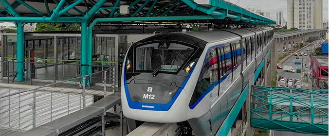 imagem do monotrilho na linha 15-prata que já existe em são paulo
