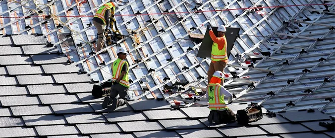 foto de fachada do campus do Google, na Califórnia