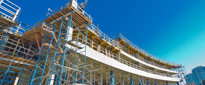 foto de construção em andamento