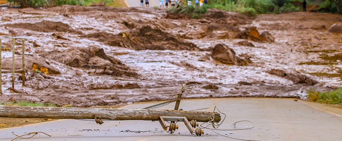 foto do acidente em brumadinho, causado pela Vale