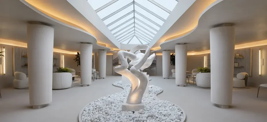 Espaço do arquiteto Roberto Migotto na mostra Viver com Arte, da Artefacto