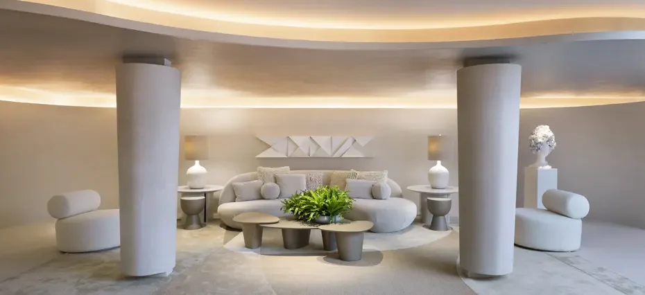 Espaço do arquiteto Roberto Migotto na mostra Viver com Arte, da Artefacto